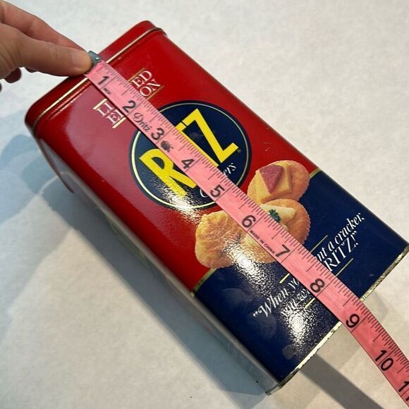 Vintage Ritz Cracker Tin Can Canister Metal - Picture 10 of 10